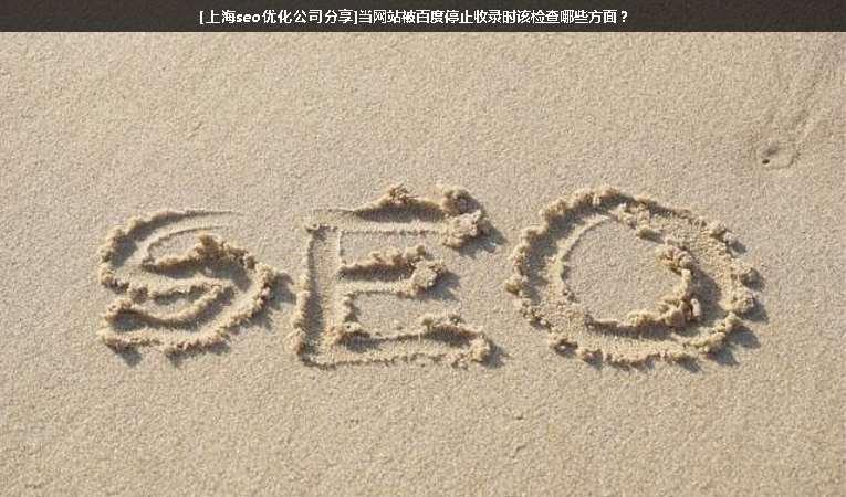 [上海seo優(yōu)化公司分享]當(dāng)網(wǎng)站被百度停止收錄時該檢查哪些方面？